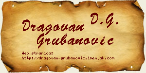 Dragovan Grubanović vizit kartica